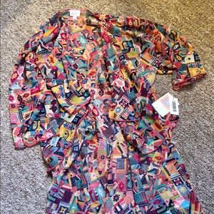 LuLaRoe sheer Aztec kimono